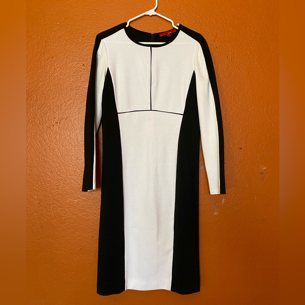 Mod black and white dress